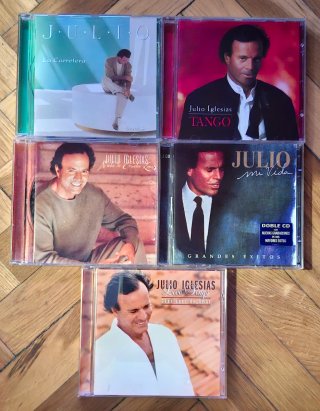 Lote 5 CDs Julio Iglesias: Tango, Mi Vida, etc.