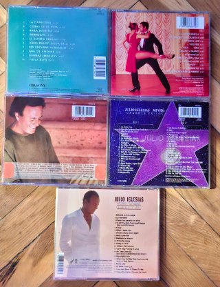 Lote 5 CDs Julio Iglesias: Tango, Mi Vida, etc.