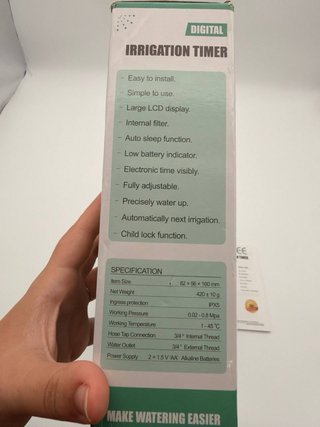 Programador de riego digital Johgee nuevo
