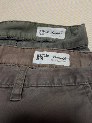 Lote 2 pantalones chinos talla 42 hombre