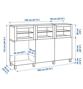 Aparador IKEA Besta Blanco.