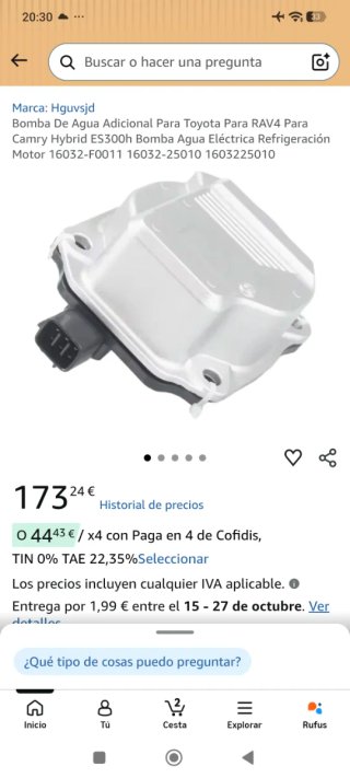 Bomba de agua eléctrica