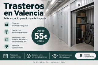 Trasteros Valencia desde 55€/mes
