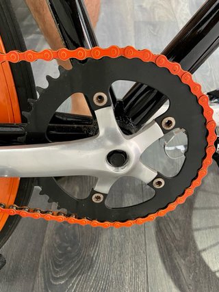 Bicicleta Fixie/Single Speed Negra Naranja