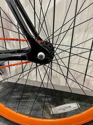 Bicicleta Fixie/Single Speed Negra Naranja