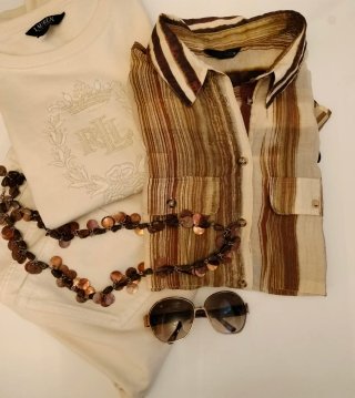 Camisa Zara Rayas Talla L