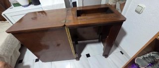 Mueble máquina de coser de madera