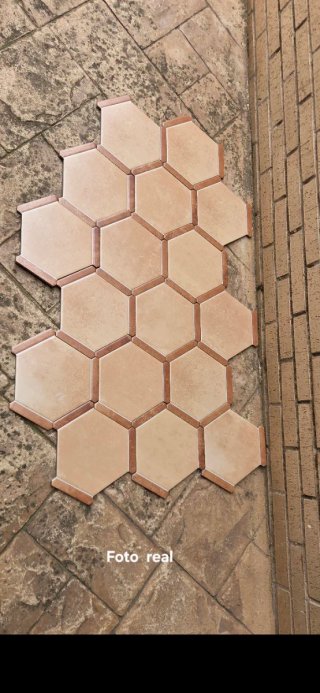 Azulejo porcelánico hexagonal