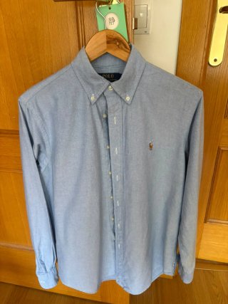 Camisa Oxford Slim Fit Ralph Lauren Azul
