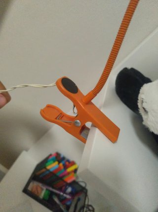 Lámpara de estudio flexible naranja