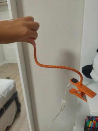 Lámpara de estudio flexible naranja
