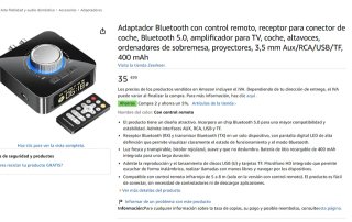Adaptador Bluetooth 5.0 Receptor Transmisor