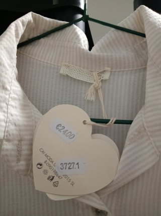 Vestido camisero blanco talla única