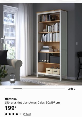 Estantería HEMNES IKEA en blanco y madera