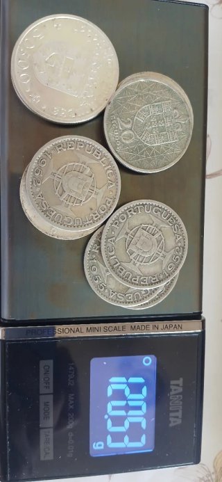 Lote de 12 monedas plata portuguesas