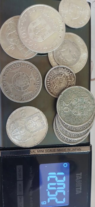 Lote de 12 monedas plata portuguesas