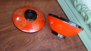 Cuenco Sopa Japonés Antiguo Naranja