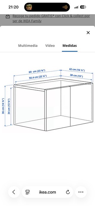Armario de pared blanco Ikea