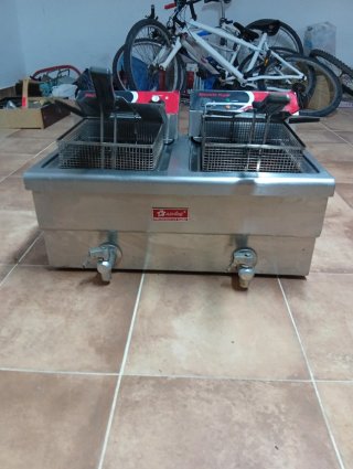 Freidora doble acero inoxidable