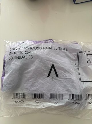 Capas desechables para tinte (84x110cm)
