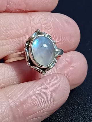 Anillo Plata Ley Piedra Luna