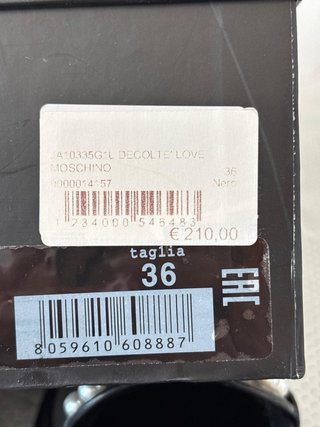 Mocassini Love Moschino Pelle Nera Tg 36