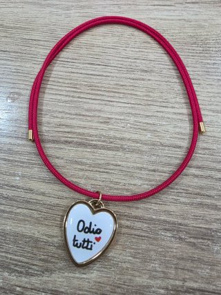 Collana /bracciale magnetica con ciondolo Frase.
