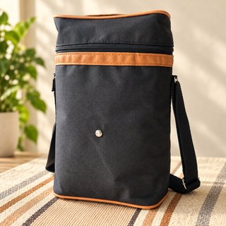 Mochila Matera Negra y Marrón