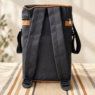 Mochila Matera Negra y Marrón