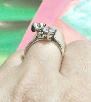 Anillo Plata Snoopy con Circonita