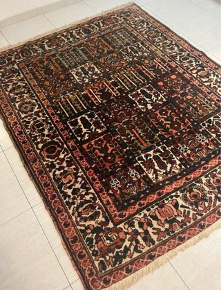 Alfombra persa Bakhtiari auténtica - Lana artesana