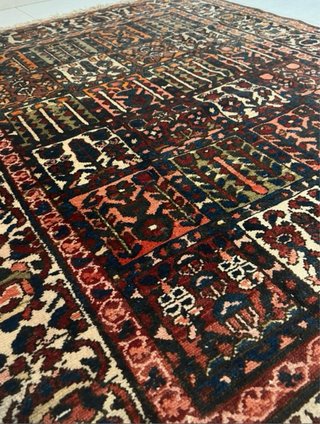 Alfombra persa Bakhtiari auténtica - Lana artesana