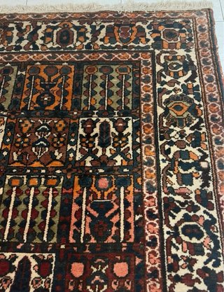 Alfombra persa Bakhtiari auténtica - Lana artesana