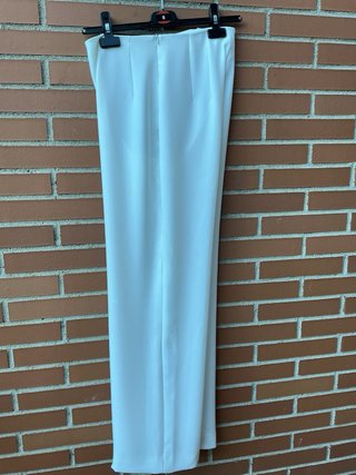 Pantalón ancho mujer blanco