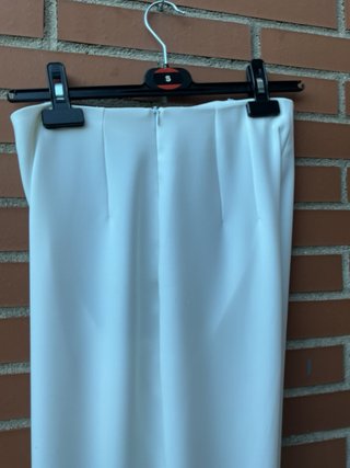 Pantalón ancho mujer blanco