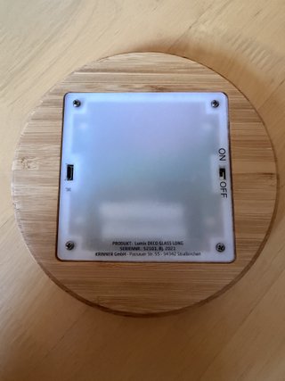 Farol Solar Bambú y Vidrio