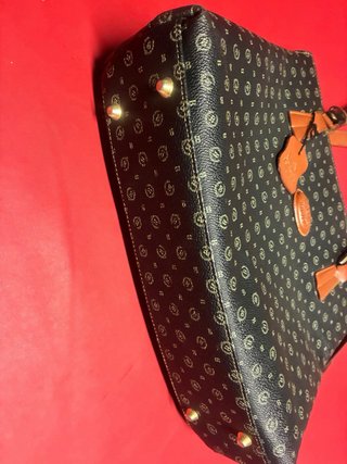 Borsa Briciole pelle nera con disegni