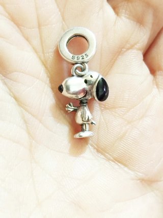 Charm Snoopy Plata 925 Saludo