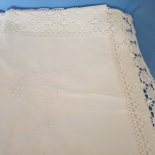 Juego de Sábana Funda Antiguo Dalmases con Encaje