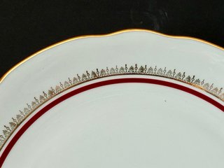 🇫🇷 Bandeja redonda postres dorada