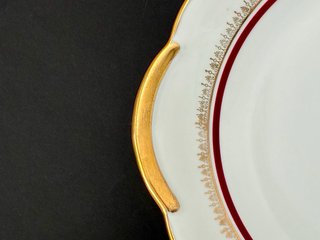 🇫🇷 Bandeja redonda postres dorada