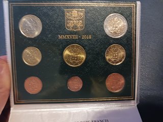 Vaticano año 2018 8 monedas 1 céntimo a 2 euros €