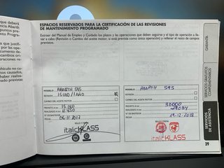 Abarth 595 Competizione Baquets Sabelt escape