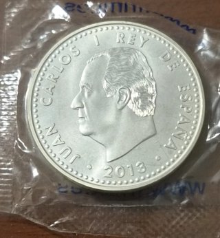 Moneda Plata 30 Euros Juan Carlos 2013