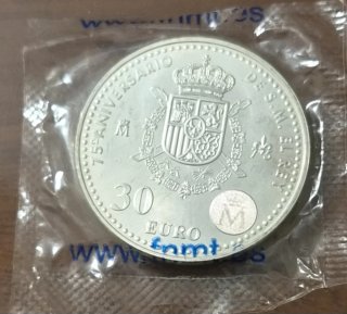 Moneda Plata 30 Euros Juan Carlos 2013