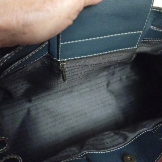 Bolso Piel Purificación García Azul Marino