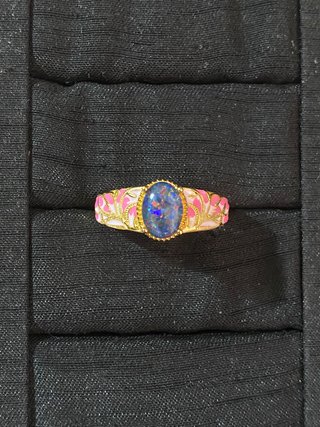 Anillo Plata Ópalo Australiano Natural