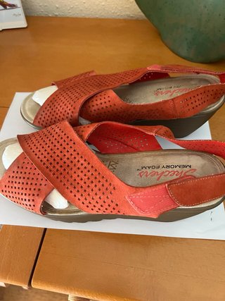 Sandalias Skechers Verano Rojo/Naranja Talla 39