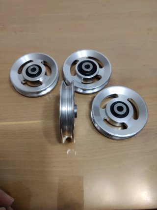 Pack 4 Poleas Aluminio Gimnasio 90mm