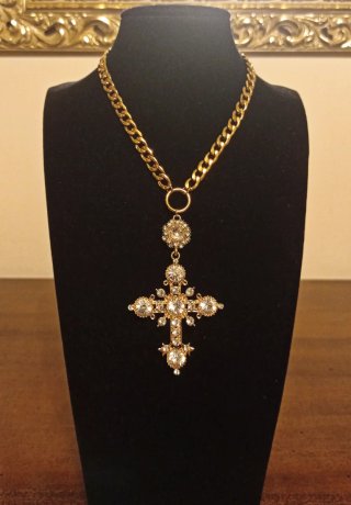 Parure croci gioiello stile retrò oro